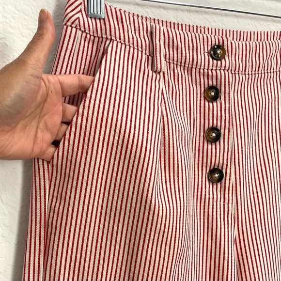 Saint Geraldine Marshall Pinstripe Crop Wide Leg Pants Size S - Picture 8 of 14